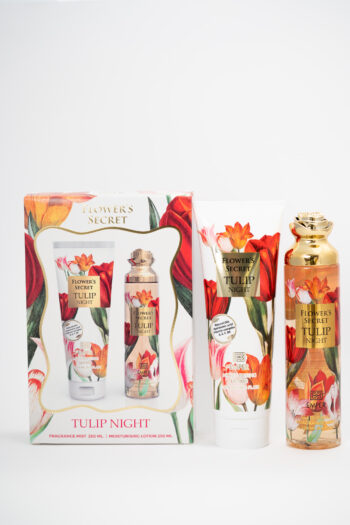 FLOWER SECRET TULIP NIGHT BODY MIST AND LOTION SET 500 ML